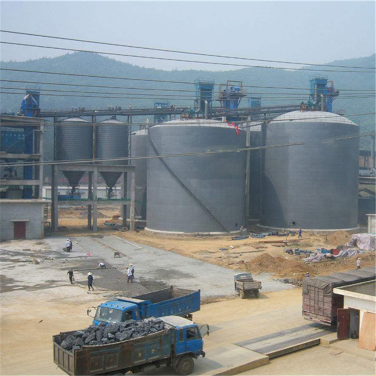 邯郸水泥钢板仓2座3000吨青岛项目进入施工